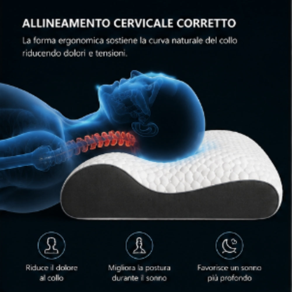 Velnora™ - Cuscino Cervicale Ergonomico